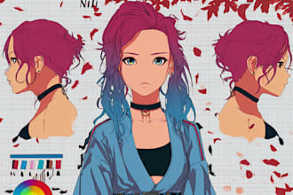 draw character sheet, reference sheet for character design