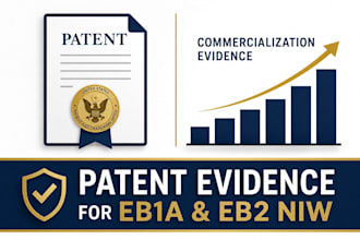 write patent commercialization evidence for eb1 eb2 niw