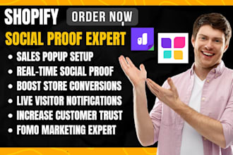 setup shopify social media proof and sales popup qikify proof bear nudgify fomo