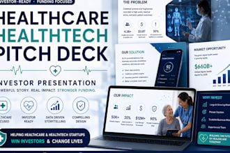 design healthcare healthtech  medical pitch deck investor presentation startup