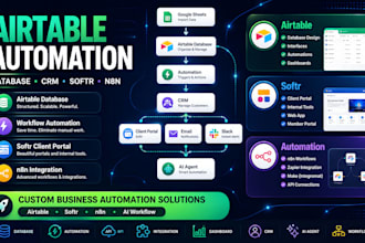 build airtable database airtable automation softr portal n8n automation workflow