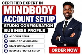 setup mindbody account studio gym configuration help onboarding business profile