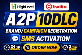 a2p 10dlc registration twilio and gohighlevel a2p specialist website tcr edited