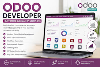 be your odoo developer for custom modules, automation and customization