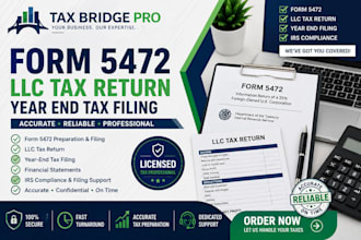 prepare form 5472, llc tax return and year end irs tax filing