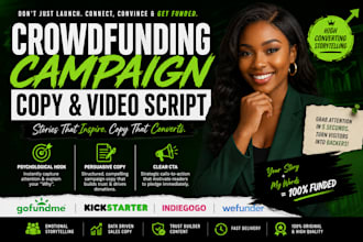 write a high converting crowdfunding pitch and video script