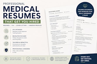 write an ats optimized medical resume and healthcare CV