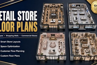 design retail store floor plans for shopping malls and commercial spaces
