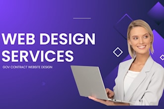 design website for government contract sam gov and logo design