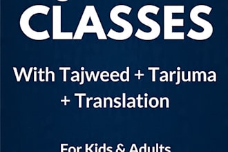 teach quran with tajweed, tarjma, and translation  female tutor