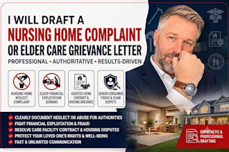 draft a nursing home neglect complaint or elder care grievance legal writing