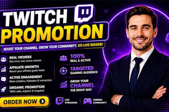 organically promote twitch channel twitch affiliate viewer with community growth