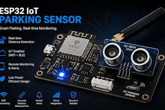 iot smart parking sensor pcb design with esp32 mcu and firmware development