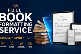 professionally format your entire book for amazon kdp and all platform
