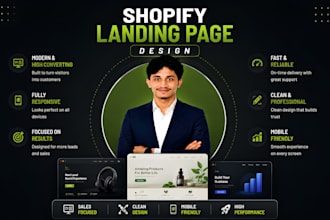 design high converting shopify landing page or product page