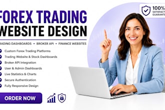 develop trading website, forex website stock market and personal finance website