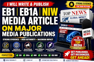 publish article for eb1 eb1a niw and o1 visa uscis petitions and peer review