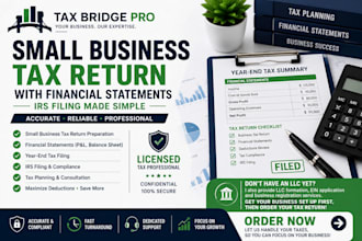 file small business tax return with financial statements and irs filing