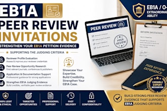 help you obtain eb1a peer review opportunities and judging criteria evidence
