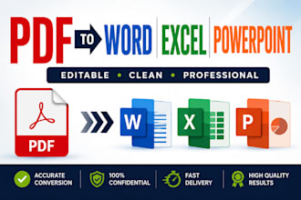 convert PDF to word, excel, and powerpoint