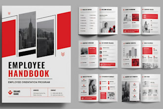 design employee handbook, training manual, onboarding guide and PDF report