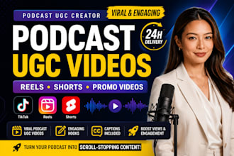 create podcast ugc videos and viral reels for social media