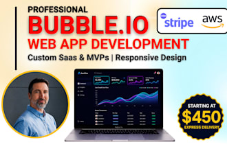 build and fix saas web application using bubble io, business application, figma
