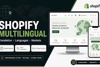 setup shopify multilingual store translation and shopify markets