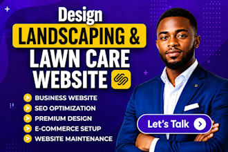 design landscaping, lawn care and gardening squarespace website