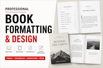 book formatting, paperback hardcover formatting, kindle ebook formatting, epub