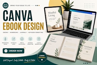 canva ebook design redesign journal design workbook design kdp book formatting