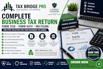 prepare business tax return form 1120 form 5472 and irs filing