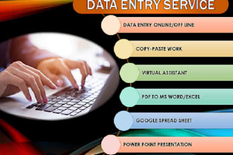 do data entry, web research, and data organisation