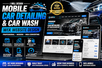 design a mobile car detailing and car wash wix website
