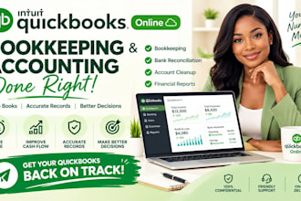 do quickbooks online bookkeeping, cleanup, bank reconciliation and accounting