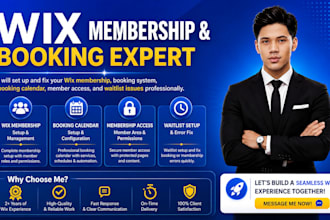 do wix membership booking, booking calendar, membership access, waitlist error