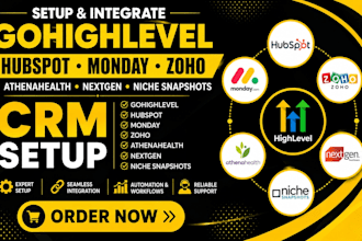 setup gohighlevel hubspot monday zoho athenahealth nextgen niche snapshots crm