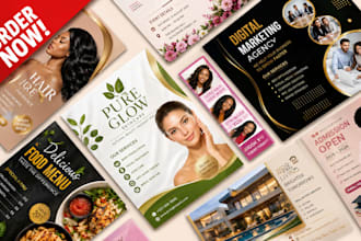 design spa menu, salon price list, beauty salon flyer, spa price list