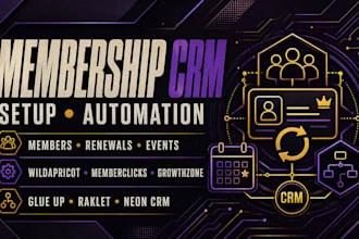 setup membership crm wildapricot memberclicks growthzone glue up raklet neon