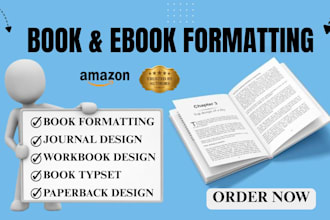 paperback book formatting KDP upload print book typeset journal workbook design