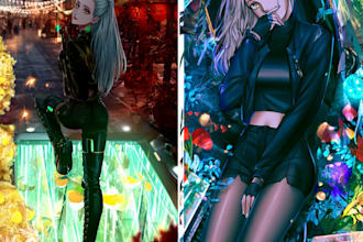 anime character an illustration and anime character