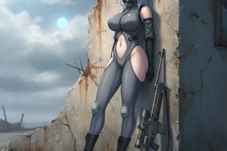 create detailed ai character and scene illustration