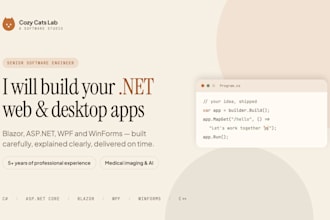 be your dot net developer for asp net core, c sharp and blazor apps