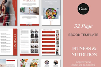 design canva yoga workbook wellness challenge planner for coaches