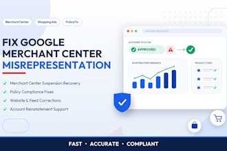 fix google merchant center suspension and misrepresentation