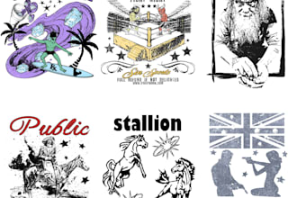 custom bootleg style band and merch graphics