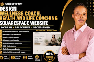 design wellness coach, health and life coaching squarespace website