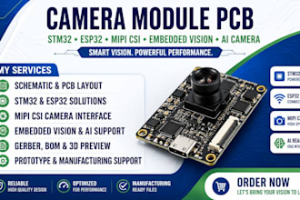 camera module pcb with stm32 esp32 mipi csi embedded vision and ai camera design
