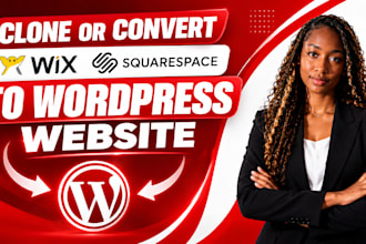 clone or convert wix, weebly, webflow, wordpress website to squarespace