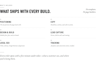 design and build a local business website that converts ad traffic